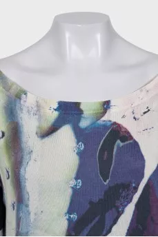 Loose-fitting jumper with a print