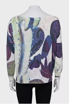 Loose-fitting jumper with a print