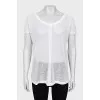 Perforated loose-fitting T-shirt