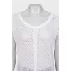Perforated loose-fitting T-shirt