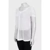 Perforated loose-fitting T-shirt