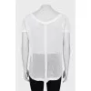 Perforated loose-fitting T-shirt