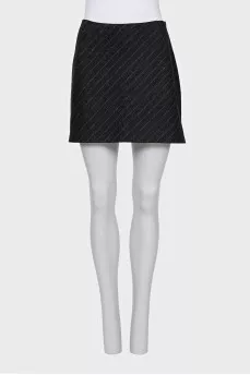 Wool and cashmere mini skirt