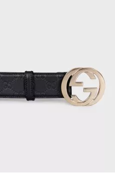 Black belt with signature monogram