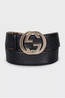 Black belt with signature monogram