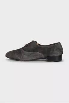Soft suede lace-up shoes