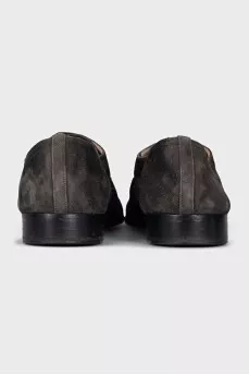 Soft suede lace-up shoes