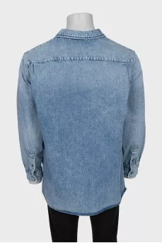 Men's loose-fit denim shirt