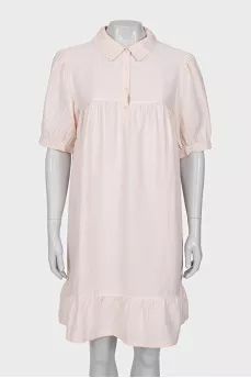 Pink button-down dress