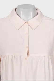 Pink button-down dress