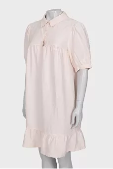 Pink button-down dress