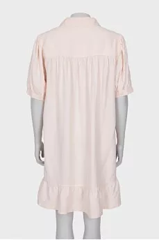 Pink button-down dress