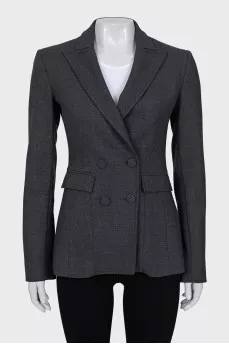 Fitted jacket with signature print