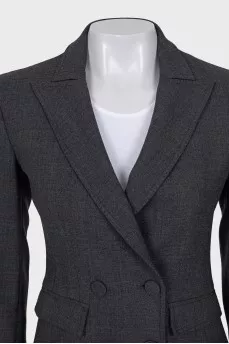 Fitted jacket with signature print