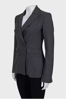 Fitted jacket with signature print