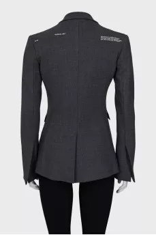Fitted jacket with signature print