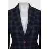 Blue checked wool jacket