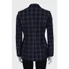 Blue checked wool jacket
