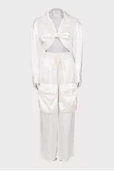 White suit with patch pockets