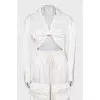 White suit with patch pockets