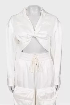 White suit with patch pockets