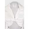 White suit with patch pockets