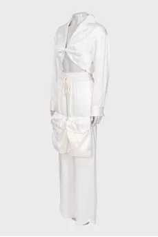 White suit with patch pockets