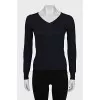 Black tapered pullover