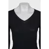 Black tapered pullover