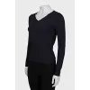 Black tapered pullover