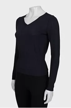 Black tapered pullover