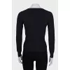 Black tapered pullover