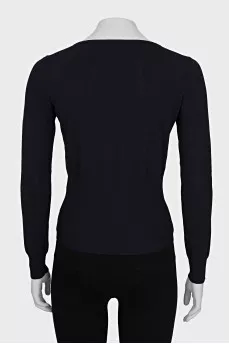 Black tapered pullover