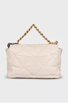 Сумка 19 Flap Bag білого кольору