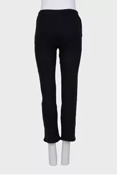 Wool and silk trousers with ties