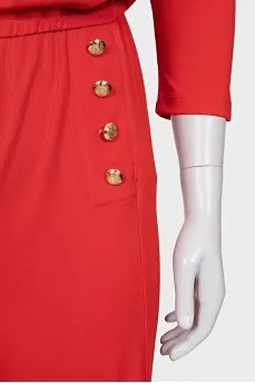 Помаранчевий комбінезон приталеного крою