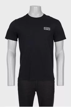 Men's black T-shirt with logo