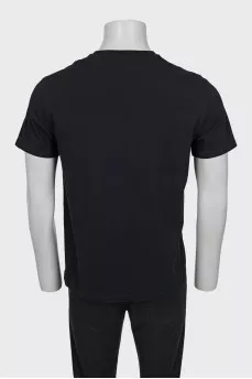 Men's black T-shirt with logo