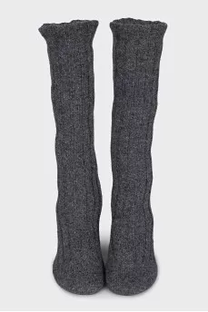 Textile boots with heels