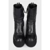 Ankle boots with a chunky sole and heel