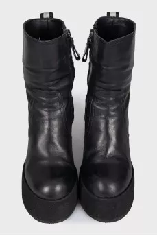 Ankle boots with a chunky sole and heel