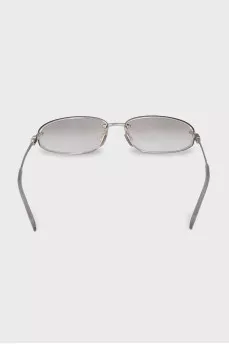 Silver sunglasses with logo