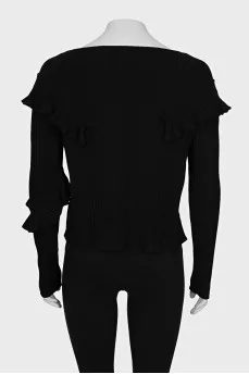 Black jumper with ruffles
