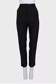 Straight trousers with cuffs