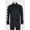 Men's black bomber jacket