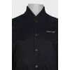 Men's black bomber jacket