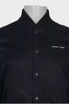 Men's black bomber jacket