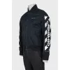 Men's black bomber jacket