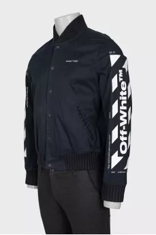 Men's black bomber jacket