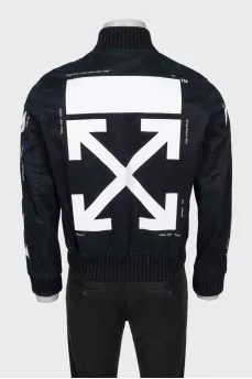 Men's black bomber jacket